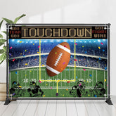 Lofaris Go Fight Touch Down Football Field Sport Backdrop